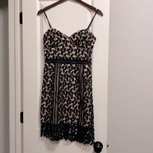 Black lace cocktail dress